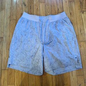 Men's Light Gray Performance Drawstring Shorts#752